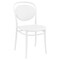 Luxury Commercial Living 33.5&#x22; White Stackable Outdoor Patio Armless Chair